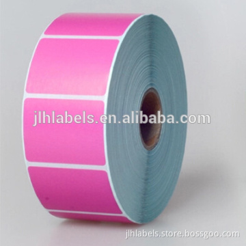 Full color printing Direct Thermal Labels, adhesive barcode labels, 40x30,1550 labels per roll, pink